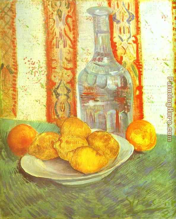 Vincent van Gogh Still Life with Bottle and Lemons on a Plate